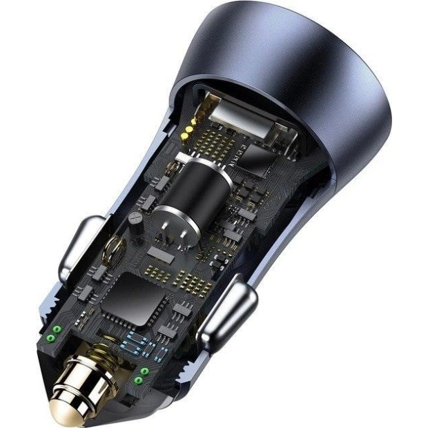 Baseus Golden Contactor Pro CCJD-0G 40W 1USB  /  1Type-C Car Charger Adapter (Gray), Харків, Київ, Україна