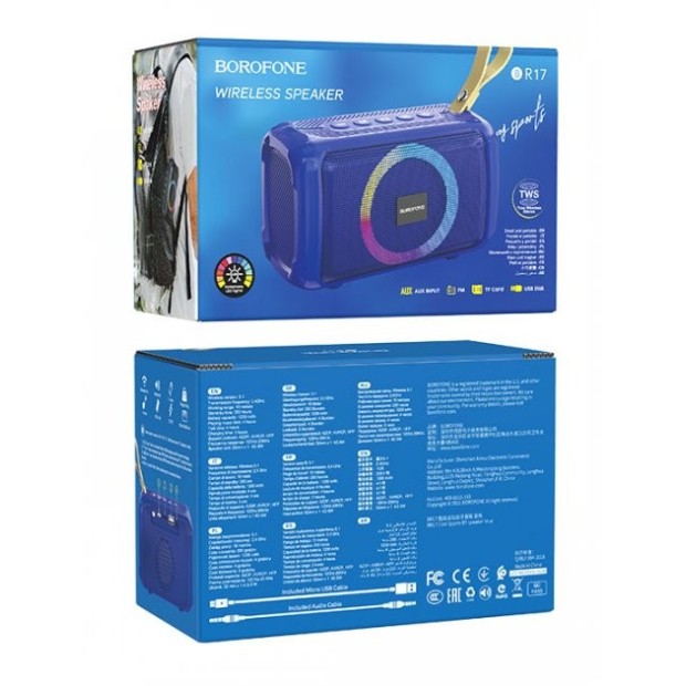 Портативна акустика Borofone BR17 (Синій)