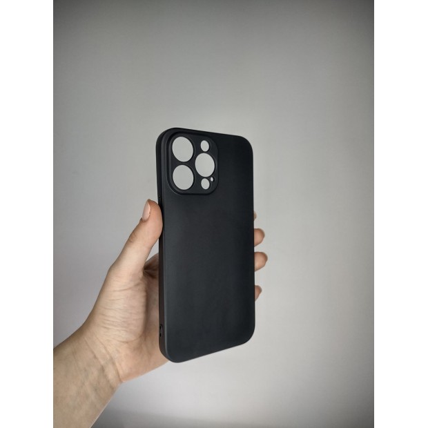 Силіконовий графітовий чохол для Apple iPhone 14 Pro Max (Чорний)