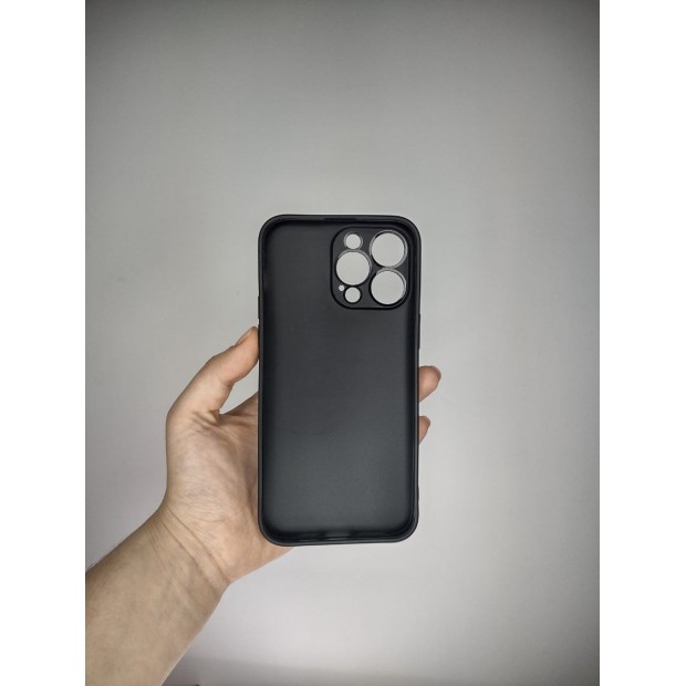 Силіконовий графітовий чохол для Apple iPhone 14 Pro Max (Чорний)