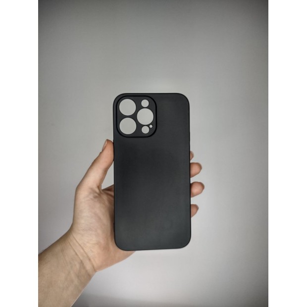 Силіконовий графітовий чохол для Apple iPhone 14 Pro Max (Чорний)