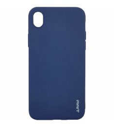 Силіконовий чохол iNavi Color для iPhone XR (темно-синій)
