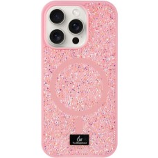 Чохол Bling World Rock Diamond MagSafe iPhone 15 Pro (Рожевий)