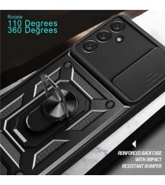 Чохол-бронь Ring Serge Armor Case Samsung Galaxy S25 Plus (ShutCam) (Чорний)