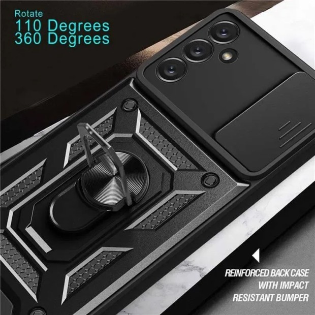 Чохол-бронь Ring Serge Armor Case Samsung Galaxy S25 Plus (ShutCam) (Чорний)