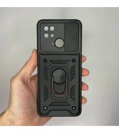 Чохол-бронь Ring Serge Armor Case для Xiaomi Redmi 10C (ShutCam) (Чорний)