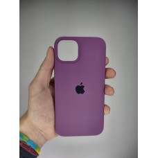 Силіконовий оригінальний чохол круглої форми для Apple iPhone 13 (28) Brinjal