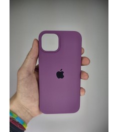 Силіконовий оригінальний чохол круглої форми для Apple iPhone 13 (28) Brinjal
