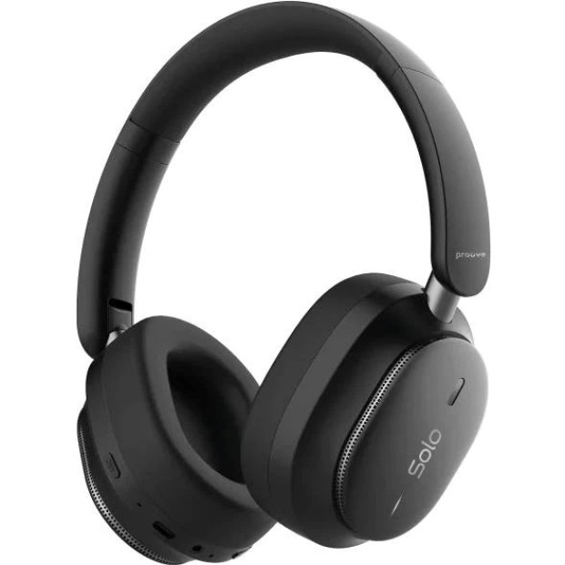 Бездротові накладні навушники-гарнітура Proove Solo ANC (APP) (Чорні) Бездротові накладні навушники-гарнітура Proove Solo ANC (APP) (Чорні)