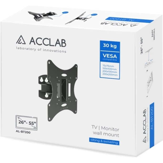 Кронштейн для телевізора та монітора ACCLAB BT200 (26-55