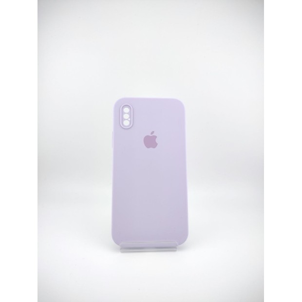Оригінальний силіконовий чохол Square RoundCam для Apple iPhone X  /  XS (71) Світло-гліцин.