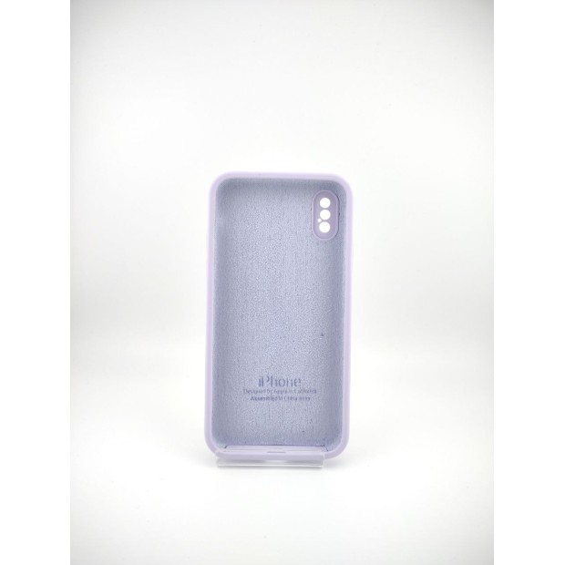 Оригінальний силіконовий чохол Square RoundCam для Apple iPhone X  /  XS (71) Світло-гліцин.