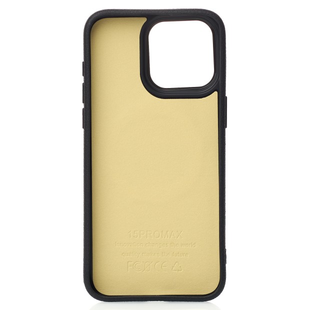 Накладка Beats Leather Textured MagSafe для Apple iPhone 15 Pro Max (Чорна)