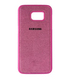 Силикон Textile Samsung Galaxy S7 Edge (Розовый)
