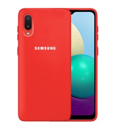 Силіконовий Original 360 Чохол Logo Samsung Galaxy A02 (2021) (Червоний)