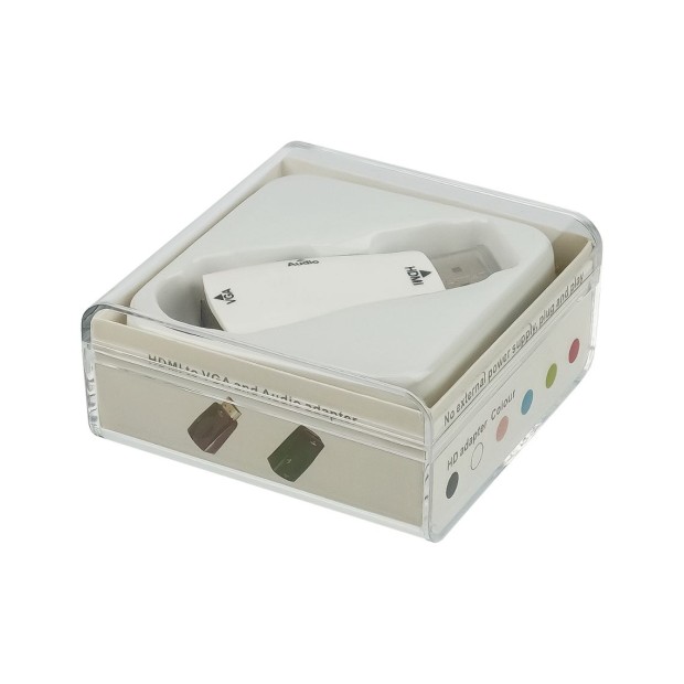 Перехідник Rivex HDMI - VGA + AUX 3.5 мм