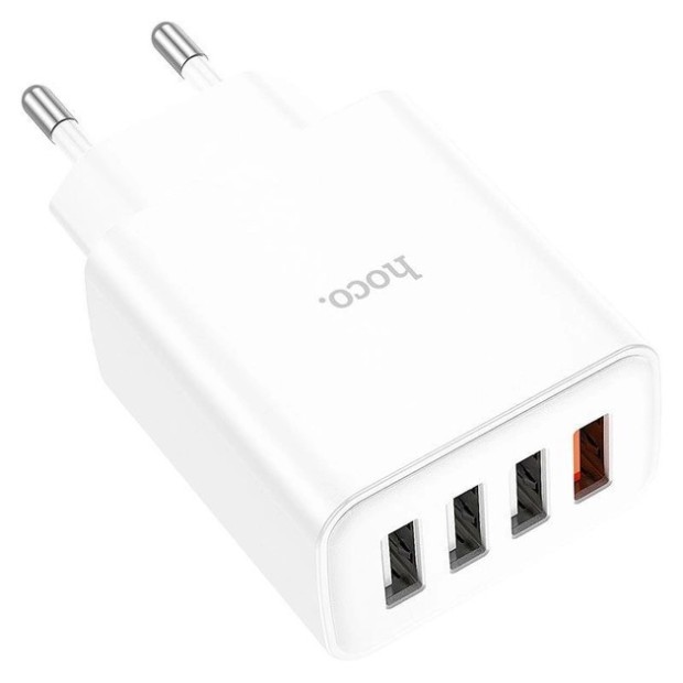 СЗУ-адаптер Hoco C102A QC3.0 18W 4USB (Белый)