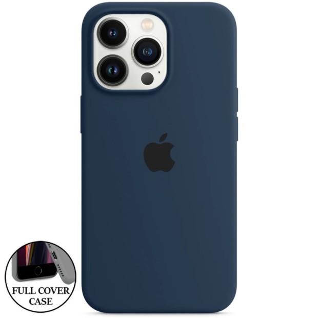 Силикон Original Round Case Apple iPhone 15 Pro Max (09) Midnight Blue