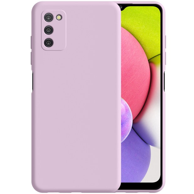 Силикон Original 360 Case Samsung Galaxy A03S (2021) (ShutCam) (Лавандовый)