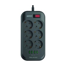 Мережевий подовжувач ArmorStandart A-PS64 (2m) (4USB / 6EU) (Чорний) AR