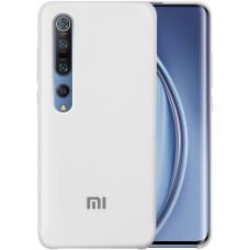 Оригінальний силіконовий чохол з логотипом для Xiaomi Mi10  /  Mi10 Pro (Білий)