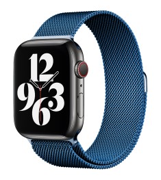 Ремінець Milanese Loop для Apple Watch 42  /  44  /  45  /  49 мм (синій кобальт..