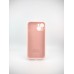 Силіконовий оригінальний чохол RoundCam для Apple iPhone 14 (рожевий крейдяний)