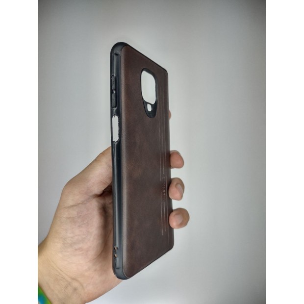 Leather Case for Xiaomi Redmi Note 9S  /  Note 9 Pro  /  Note 9 Pro Max (Brown)
