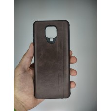 Leather Case for Xiaomi Redmi Note 9S  /  Note 9 Pro  /  Note 9 Pro Max (Brown)