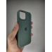 Силіконовий оригінальний чохол круглої форми для Apple iPhone 15 (55) чорнувато-зелений.
