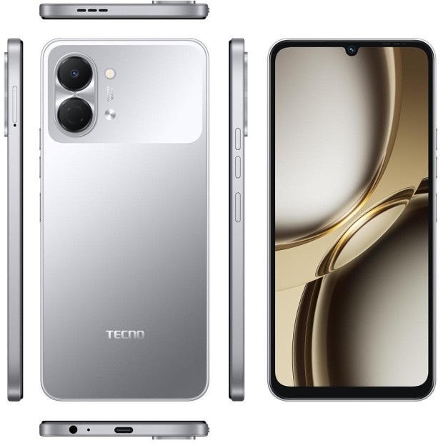 Смартфон Tecno Spark Go 3 (KN3) 4/128GB Titanium Grey (4894947105296)