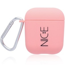 Футляр для наушников Clear Case Apple Airpods Nice (Pink)