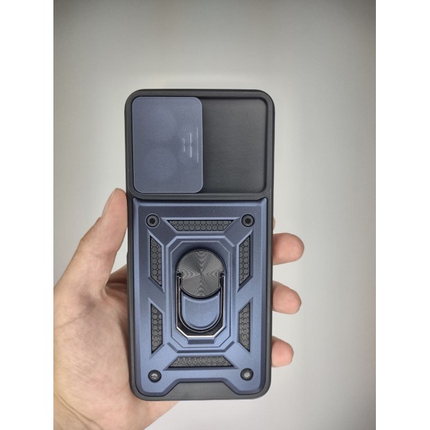 Чохол Ring Serge Armor Case для Xiaomi Redmi Note 12 4G (з захистом камери) (Синій)