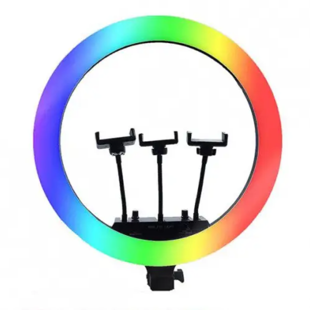 Комплект для зйомки LED-лампа Crystal 3D-56 (56см) RGB з пультом (Прозорий)