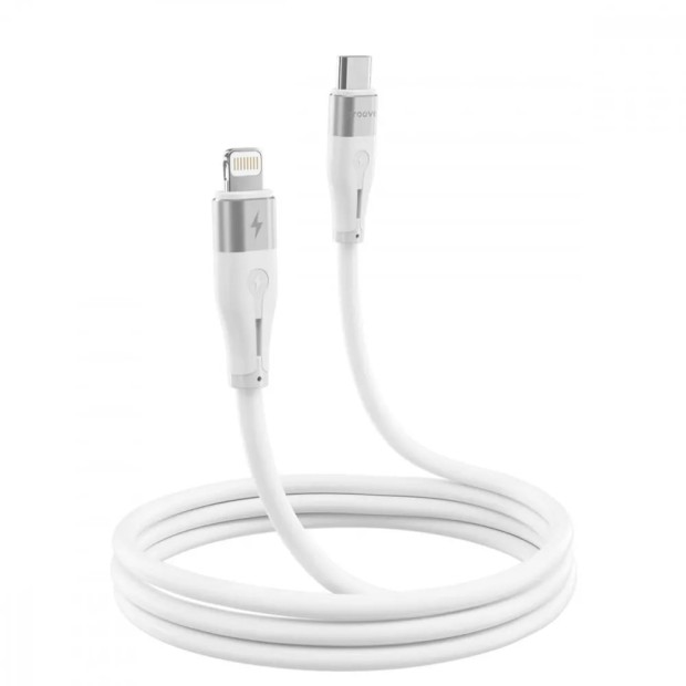 USB-кабель Proove Soft Silicone 27W (1m) (Type-C to Lightning) (White)