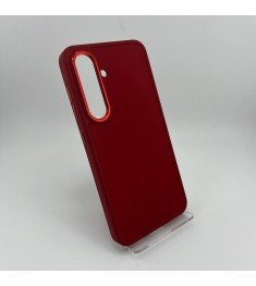 Metal Camera Cover для Samsung Galaxy S24 (Темно-червоний)