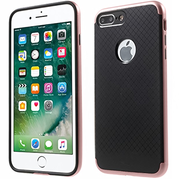 Силикон iPaky Carbon Case Apple iPhone 7 Plus / 8 Plus (Розовый)