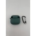 Чохол для навушників Full Silicone Case with Microfiber Apple AirPods 4 (55) Чорно-зелений