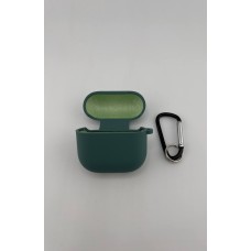 Чохол для навушників Full Silicone Case with Microfiber Apple AirPods 4 (55) Чорно-зелений