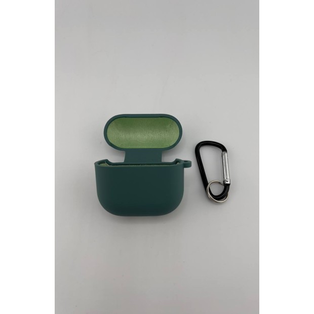 Чохол для навушників Full Silicone Case with Microfiber Apple AirPods 4 (55) Чорно-зелений Чохол для навушників Full Silicone Case with Microfiber Apple AirPods 4 (55) Чорно-зелений