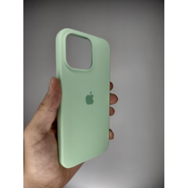 Силикон Original Round Case Apple iPhone 15 Pro Max (Pistachio)