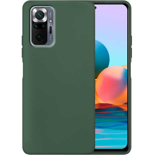 Силіконовий чохол Original Xiaomi Redmi Note 10 Pro  /  Note 10 Pro Max (Темно-зелений)
