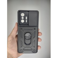 Броньований чохол Ring Serge Armor Case для Xiaomi 11T  /  11T Pro (захист камери) (чорний)