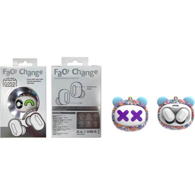 Бездротові вакуумні навушники-гарнітура XO X36 з екраном (Білі)