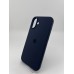 Силіконовий оригінальний круглий чохол для Apple iPhone 16 Plus (09) темно-синій