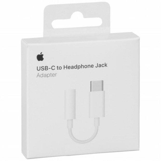 Перехідник Apple USB-C на USB-C to 3.5 мм аудіороз'єм для навушників (MU7E2) (Оригінальна збірка) K