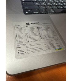 Наклейка с горячими клавишами Windows (Прозрачный/Чёрный) XK-MCR-WIB