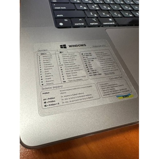 Наліпка з гарячими клавішами Windows (Прозорий / Чорний) XK-MCR-WIB