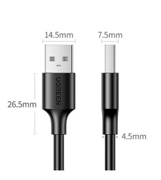 Кабель UGREEN US102 USB - USB (0.5м) (Чорний)