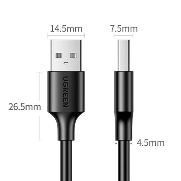 Кабель UGREEN US102 USB - USB (0.5m) (Black) (10308)